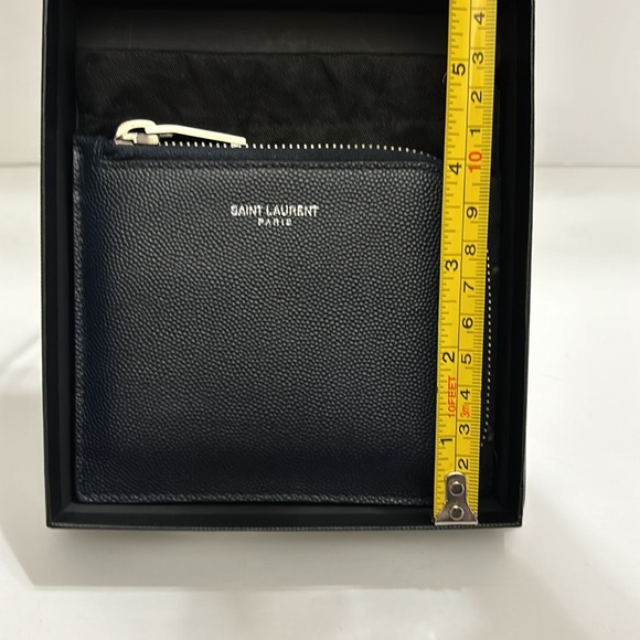 Saint Laurent Zip Around Wallet - Navy Blue - Picture 9 of 9